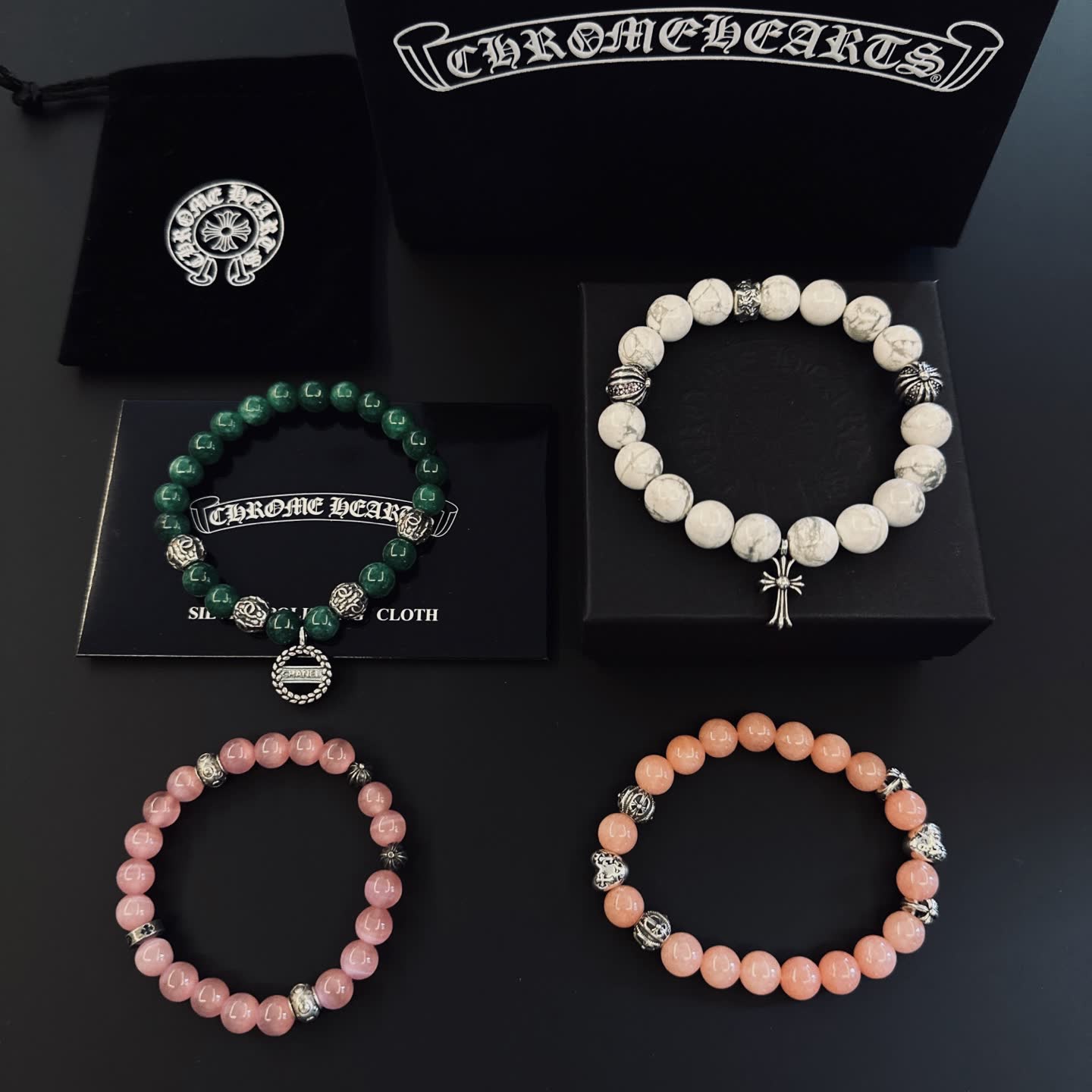 Chrome Hearts Beaded Bracelet Set Chrome Hearts Beaded Bracelet Set